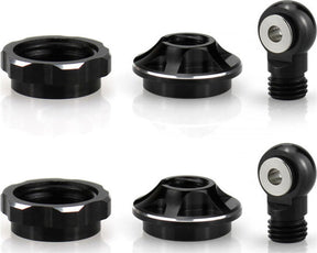 Aluminum Locking Spring Cups & Shock Ends, 1/16 ARRMA MINI KRATON (2)