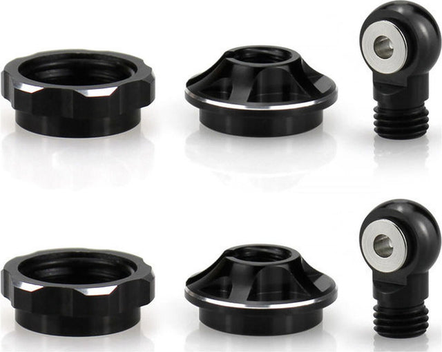 Aluminum Locking Spring Cups & Shock Ends, 1/16 ARRMA MINI KRATON (2)