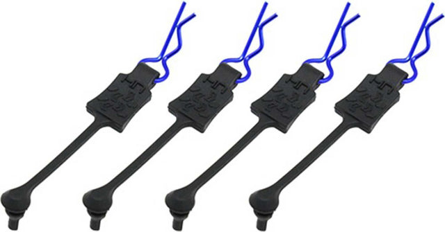 Body Clip Retainers, Blue (4): 1/10
