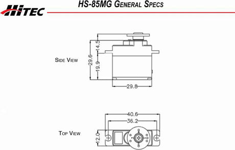HS-85MG Micro Analog Metal Gear Servo