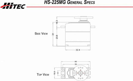 HS-225MG Mini Analog Metal Gear Servo