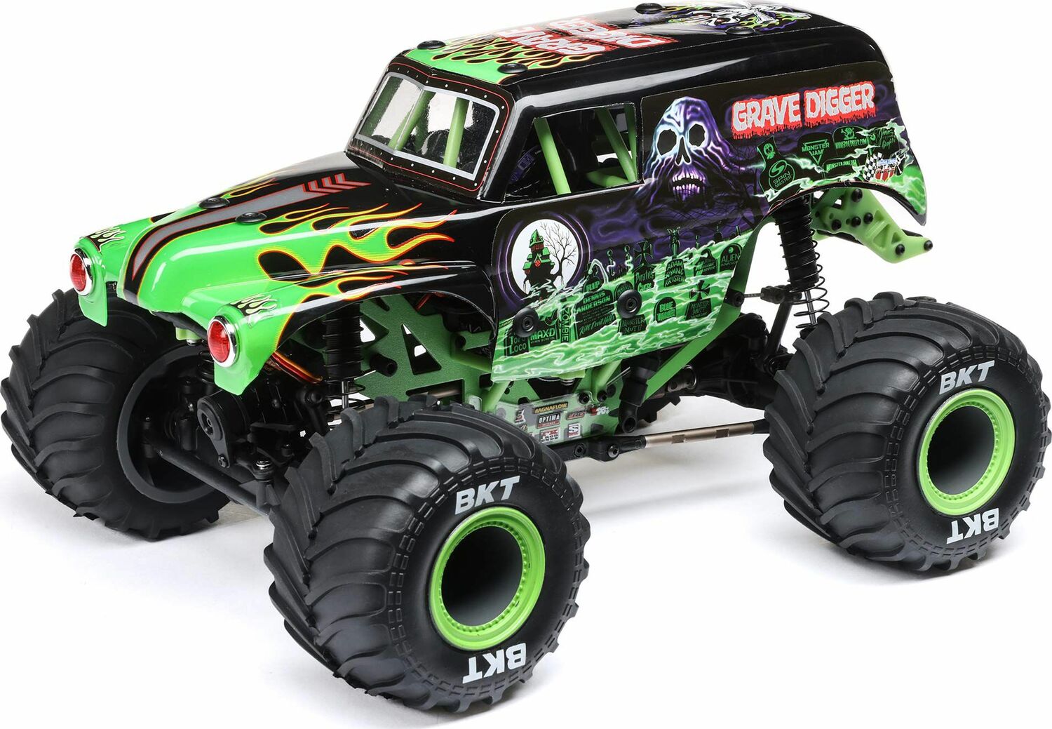 LOS01026T1 1/18 Mini LMT Grave Digger 2S 4X4 RTR Brushed Monster