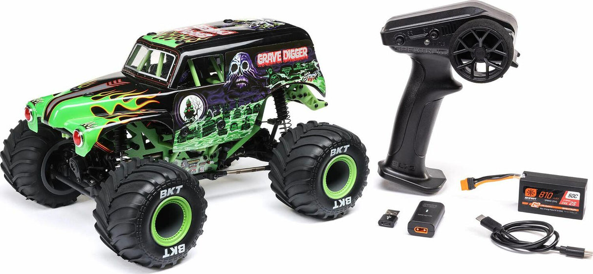 1/18 Mini LMT 4X4 Brushed Monster Truck RTR, Grave Digger