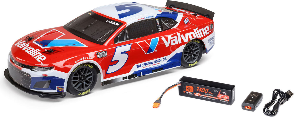1/12 NASCAR RC Race Car Kyle Larson No. 5 Valvoline 2025 Chevrolet Camaro ZL1 2S AWD RTR Brushed On-Road (Battery & Charger Included)