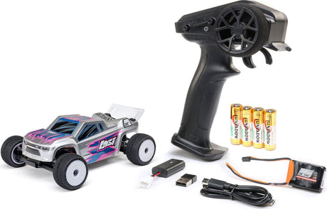 1/28 Micro-T 2S 2WD RTR Stadium Truck (Battery & Charger Included), Silver