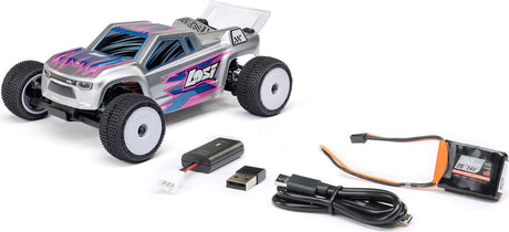 1/28 Micro-T 2S 2WD RTR Stadium Truck (Battery & Charger Included), Silver
