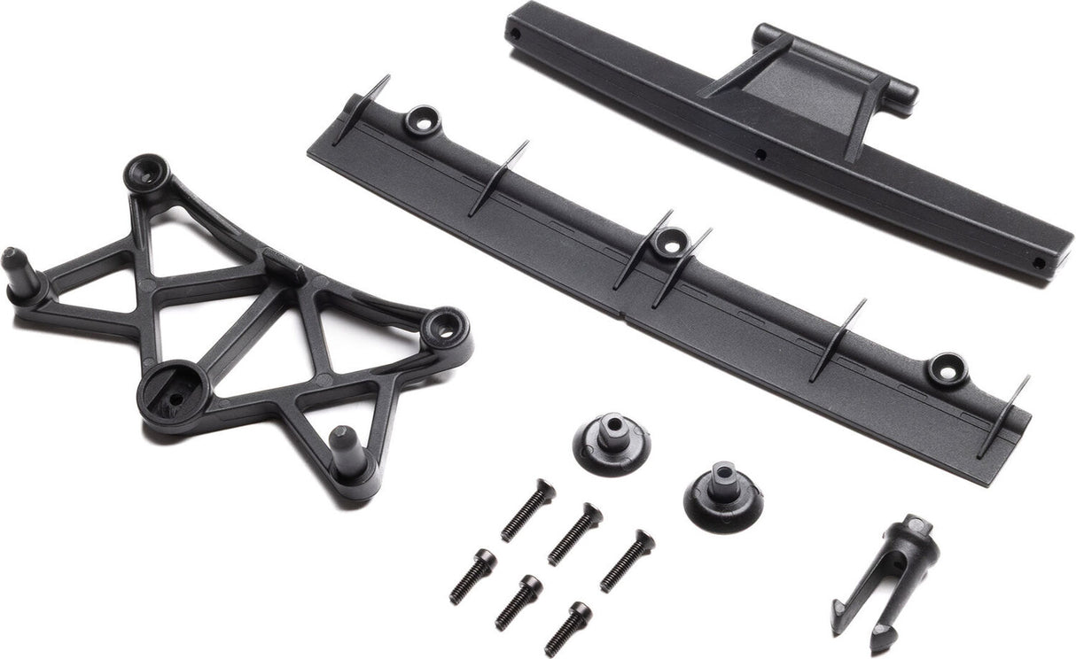 Clipless Body Mount and Spoiler, Body: GROM Asphalt Late Model