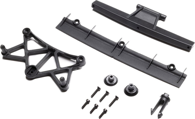 Clipless Body Mount and Spoiler, Body: GROM Asphalt Late Model
