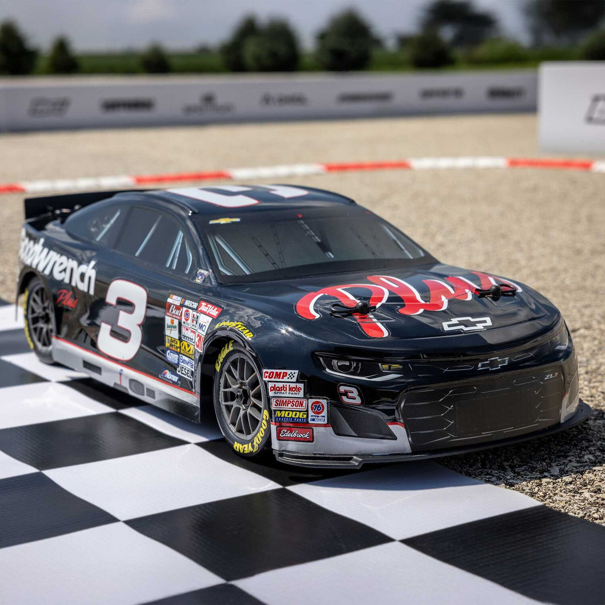 1/12 NASCAR RC Racecar RCR No. 3 GM Goodwrench Chevrolet ZL1 2S AWD RTR Brushed On-Road (Battery & Charger Included), Black