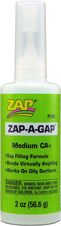 Zap-A-Gap Medium CA+ Glue, 2 oz