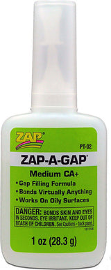 Zap-A-Gap Medium CA+ Glue, 1 oz