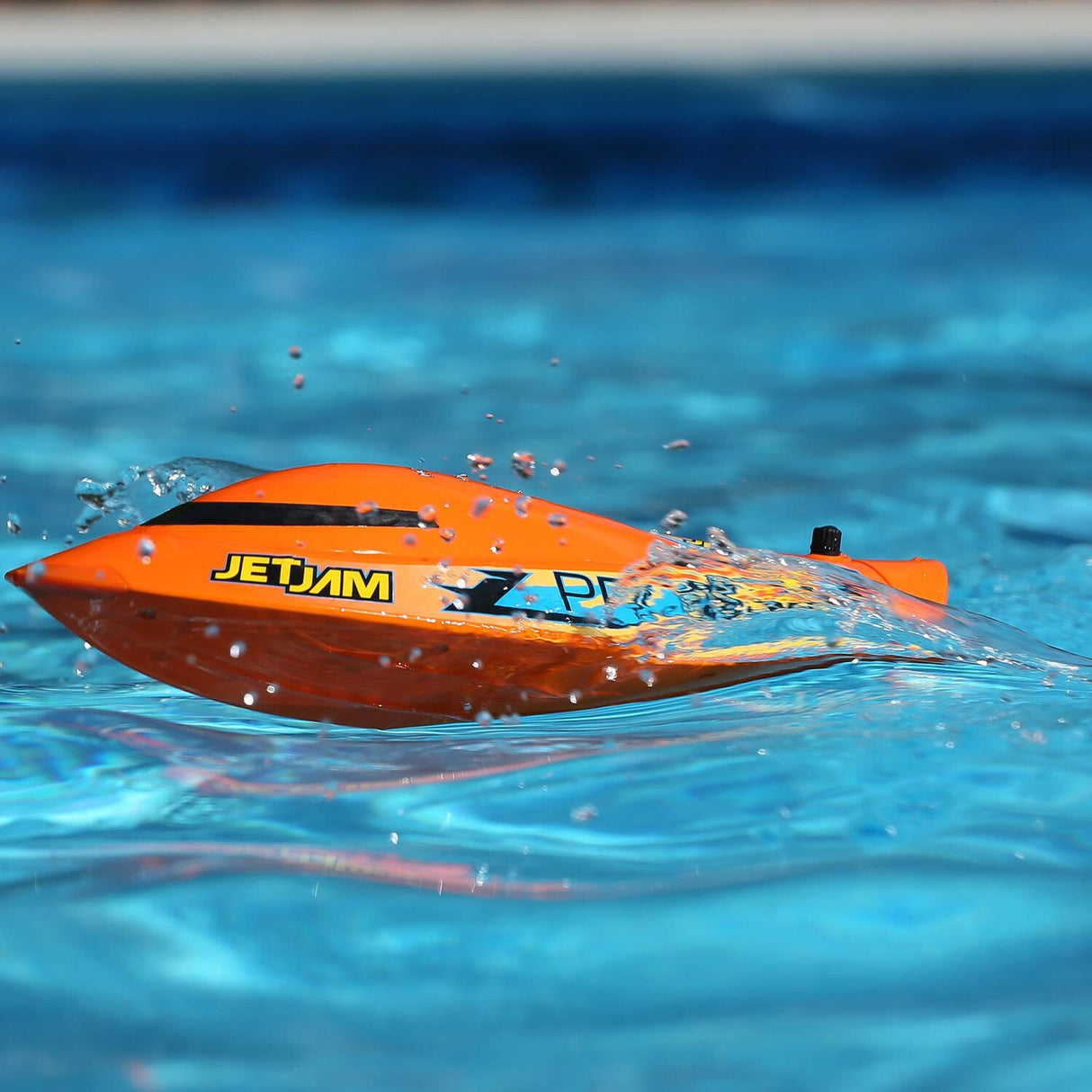 Jet Jam V2 12" Self-Righting Pool Racer Brushed RTR, Orange