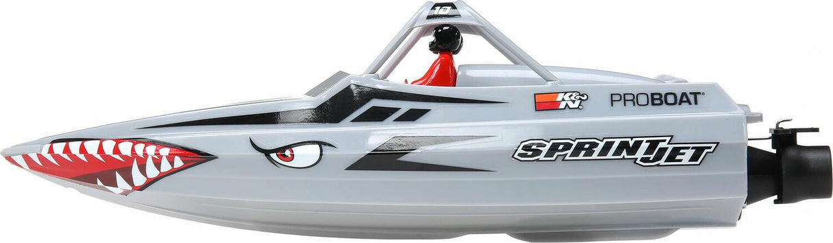 Sprintjet 9" Self-Righting Deep-V Jet Boat Brushed RTR, Silver