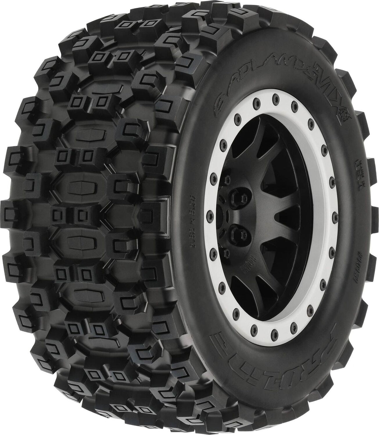 1/5 Badlands MX43 Pro-Loc F/R 1/5 scale monster truck MTD 24mm Blk/Gry Impulse (2)