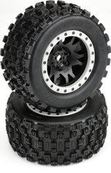 1/5 Badlands MX43 Pro-Loc F/R 1/5 scale monster truck MTD 24mm Blk/Gry Impulse (2)