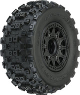 1/10 Badlands MX M2 Fr/Rr 2.2"/3.0" SC Mounted 12mm Blk Raid (2)