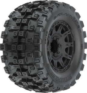 1/8 Badlands MX38 HP BELTED F/R 3.8" MT Mounted 17mm Blk Raid (2)