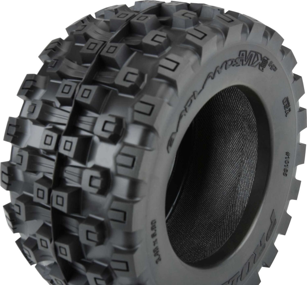 1/8 Badlands MX38 HP BELTED F/R 3.8" MT Mounted 17mm Blk Raid (2)