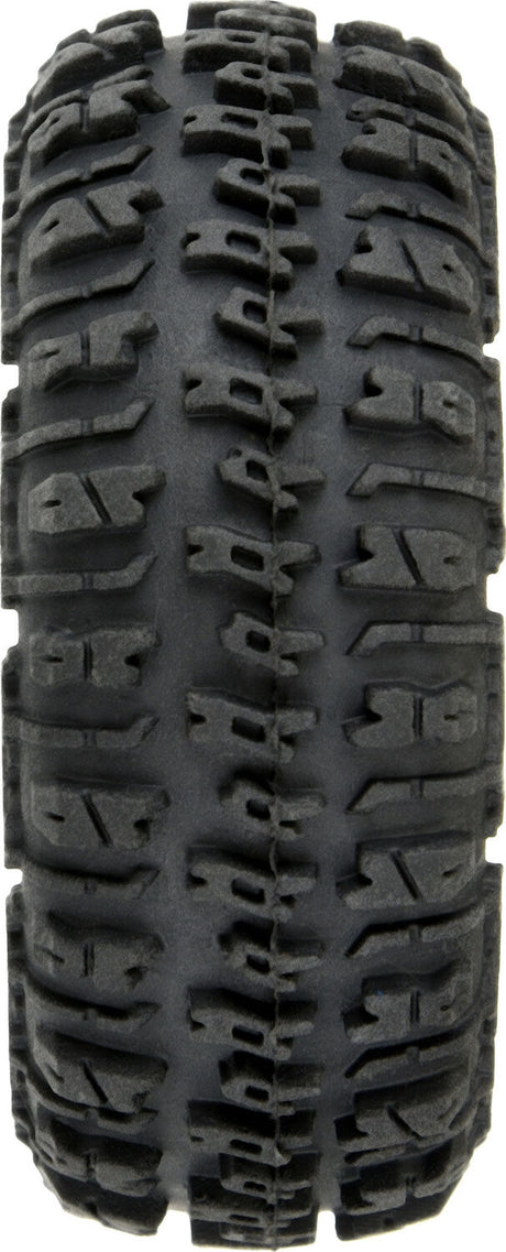 1/24 Trencher F/R 1.0" Tires Mounted 7mm Black Impulse (4): SCX24