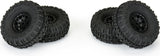 1/24 Trencher F/R 1.0" Tires Mounted 7mm Black Impulse (4): SCX24