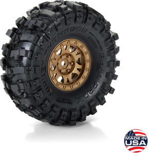 1/10 Limited Edition Mickey Thompson Baja Pro X G8 1.9" Crawler Tires Mounted 12mm Bronze Impulse (2)