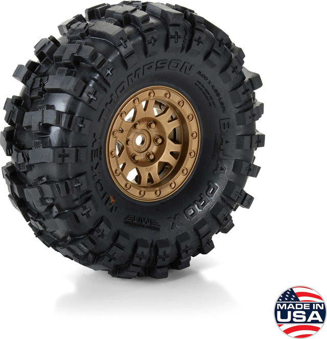 1/10 Limited Edition Mickey Thompson Baja Pro X G8 1.9" Crawler Tires Mounted 12mm Bronze Impulse (2)
