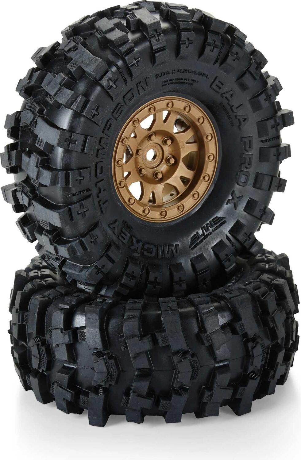 1/10 Limited Edition Mickey Thompson Baja Pro X G8 1.9" Crawler Tires Mounted 12mm Bronze Impulse (2)