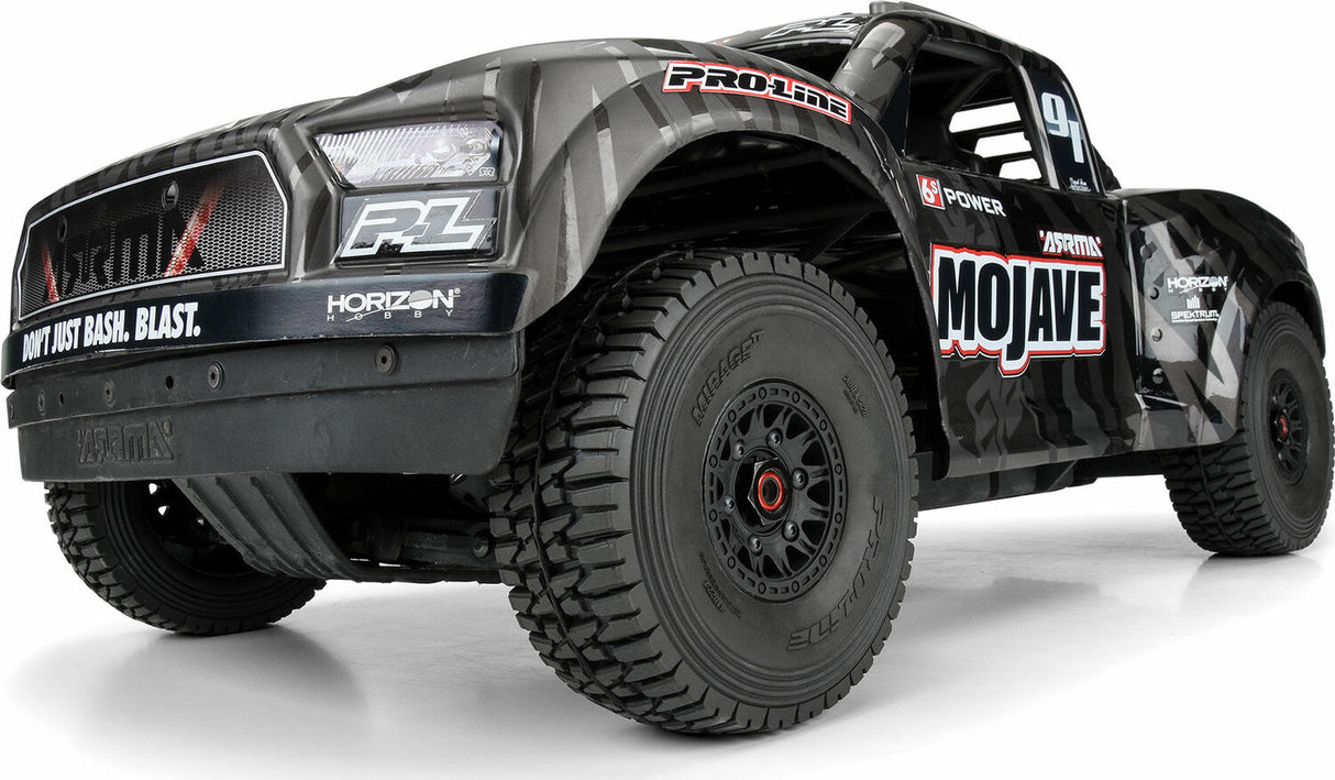 1/7 Mirage TT BELTED F/R Tires MTD 17mm Blk Raid (2): Mojave 6S, UDR