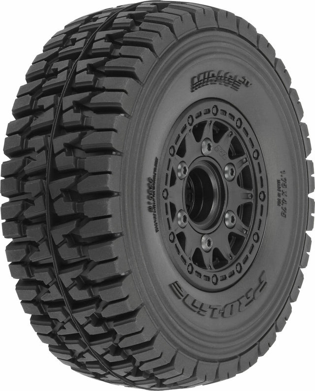1/10 Mirage TT F/R 2.2"/3.0" 12mm & 14mm Black Raid Wheels (2)