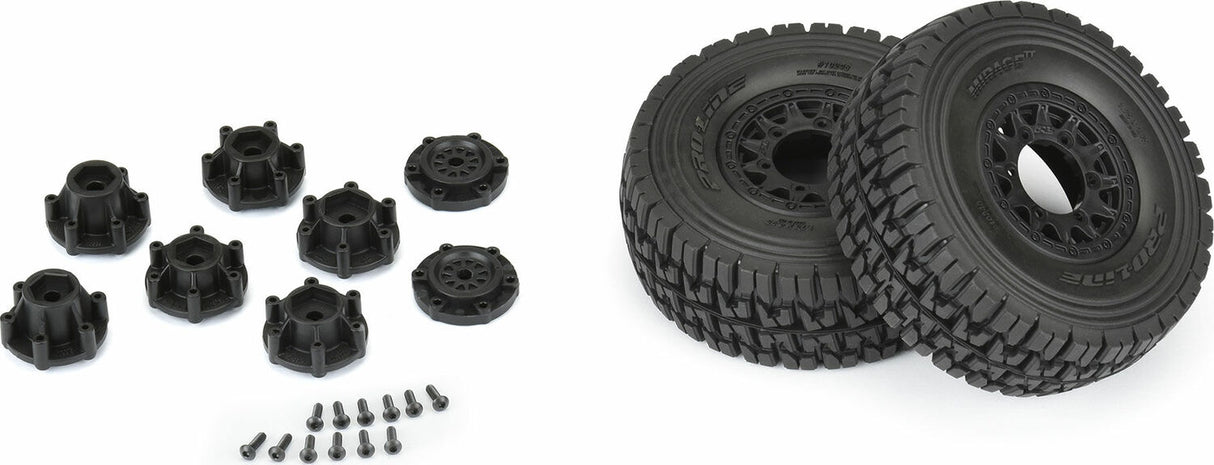 1/10 Mirage TT F/R 2.2"/3.0" 12mm & 14mm Black Raid Wheels (2)