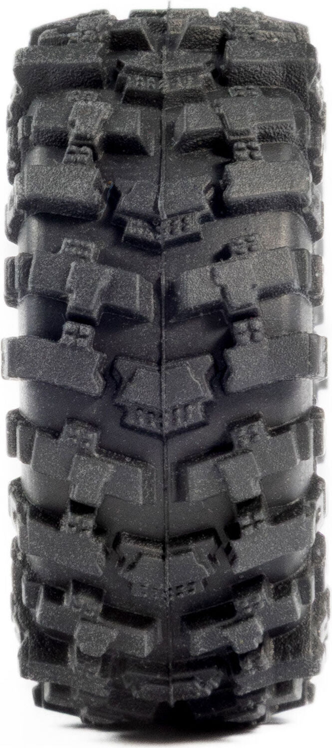 1/30 Baja Pro X Front/Rear Mounted Chrome Beast Tires (4): Axial SCX30