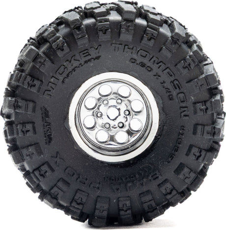 1/30 Baja Pro X Front/Rear Mounted Chrome Beast Tires (4): Axial SCX30