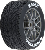 1/12 Goodyear Eagle Wet Tire F/R MTD Gray Wheels (4): Losi NASCAR