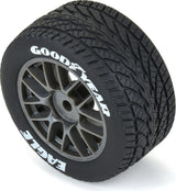 1/12 Goodyear Eagle Wet Tire F/R MTD Gray Wheels (4): Losi NASCAR