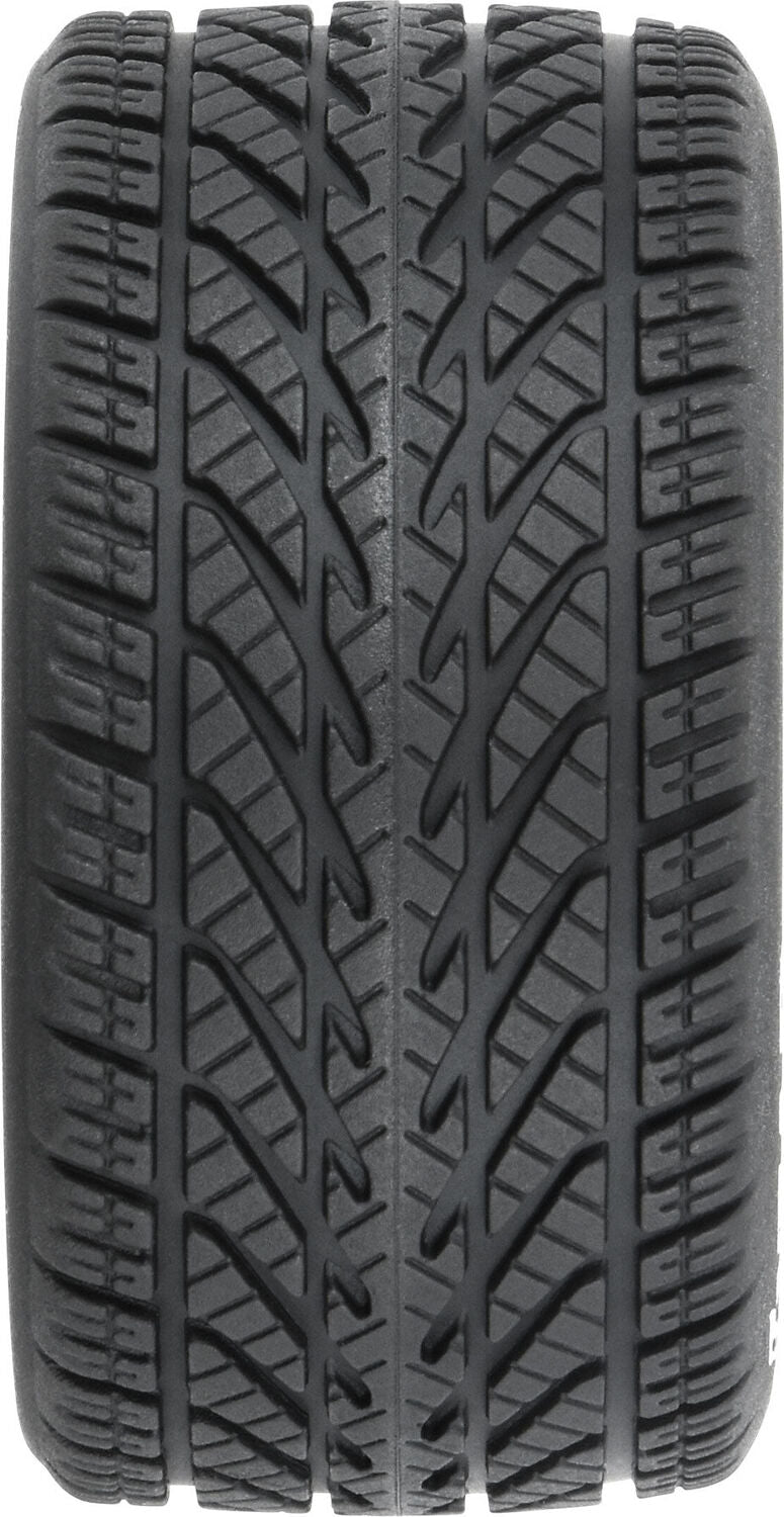 1/12 Goodyear Eagle Wet Tire F/R MTD Gray Wheels (4): Losi NASCAR