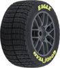 1/12 Goodyear Eagle Dirt Tire F/R MTD Gray Wheels (4): Losi NASCAR
