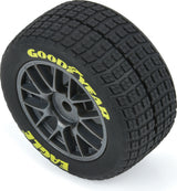1/12 Goodyear Eagle Dirt Tire F/R MTD Gray Wheels (4): Losi NASCAR