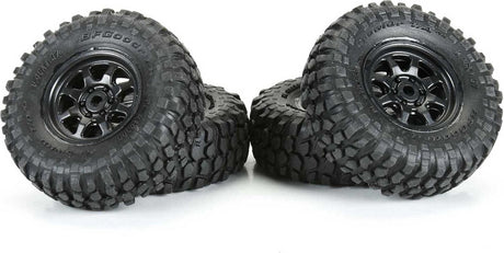 1/30 BFG Krawler T/A KX Front/Rear Mounted Black Icon Nuevo (4) for Axial SCX30