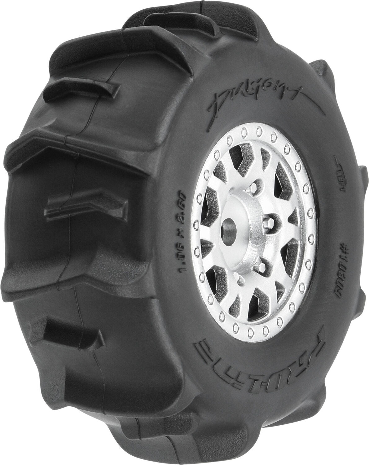 1/16 Dumont F/R Tires MTD 12mm Silver Impulse (4): Mojave GROM