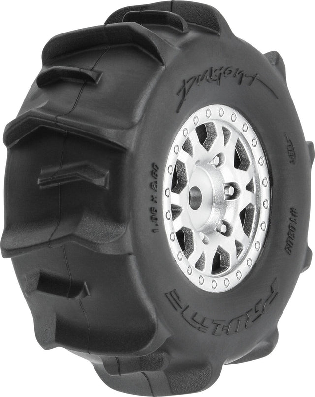 1/16 Dumont F/R Tires MTD 12mm Silver Impulse (4): Mojave GROM