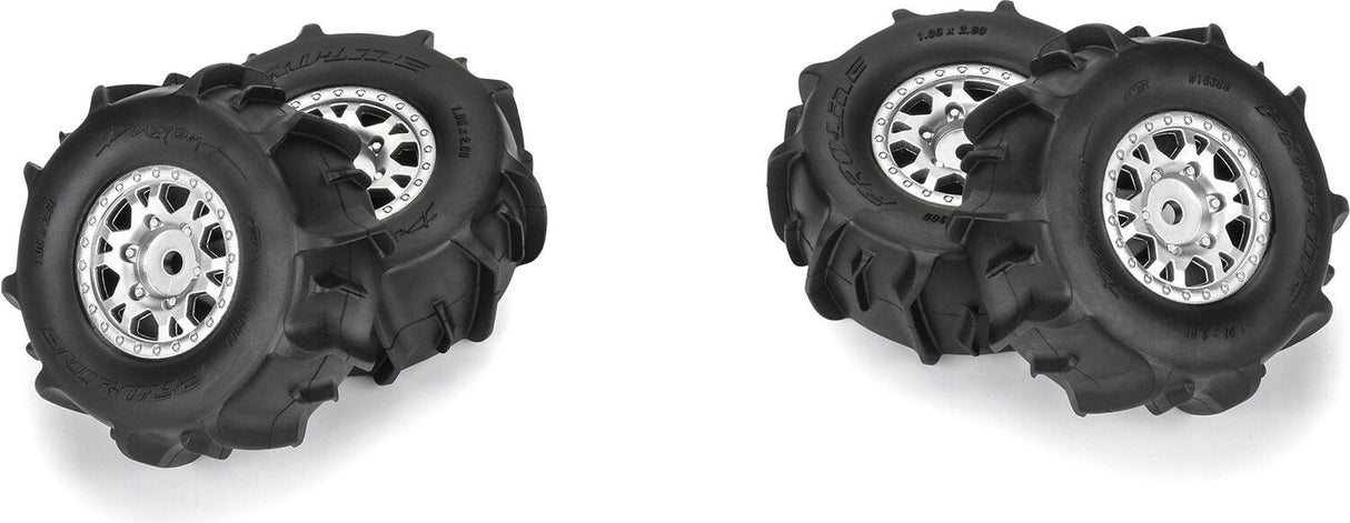 1/16 Dumont F/R Tires MTD 12mm Silver Impulse (4): Mojave GROM