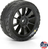1/14 Vector Tire MTD 12mm Black Velocity Wheel (4): ARRMA TYPHON GROM