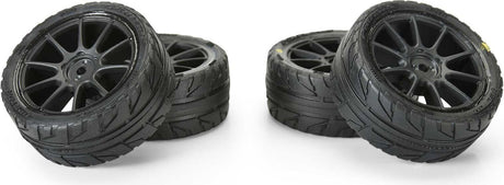 1/14 Vector Tire MTD 12mm Black Velocity Wheel (4): ARRMA TYPHON GROM