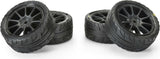 1/14 Vector Tire MTD 12mm Black Velocity Wheel (4): ARRMA TYPHON GROM