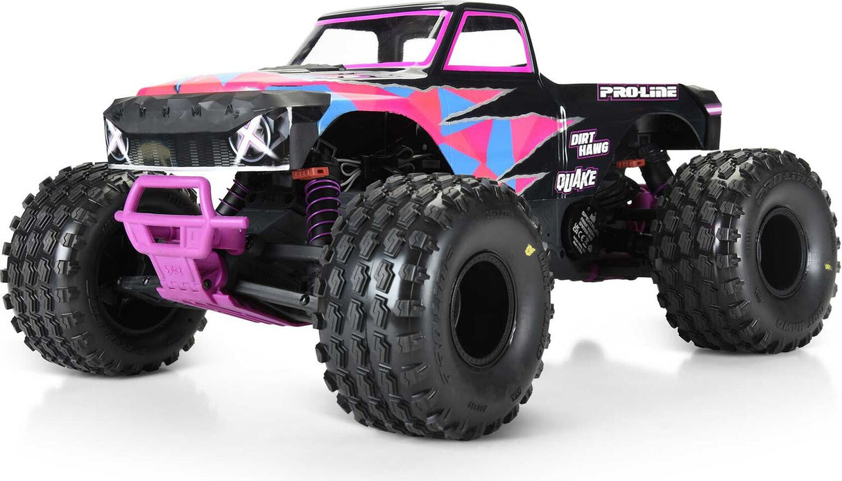 1/10 Dirt Hawg 2.0 F/R 2.6" MT Tires Mounted ARRMA Stock Wheel Black (2): ARRMA QUAKE & GORGON