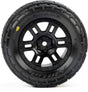 Menace Front/Rear Street Tires Mounted 12mm Black Split Six (2): ARRMA MINI KRATON