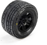 Menace Front/Rear Street Tires Mounted 12mm Black Split Six (2): ARRMA MINI KRATON