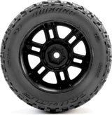 Jaeger Front/Rear MT Tires MTD 12mm Black Split Six (2): ARRMA MINI KRATON