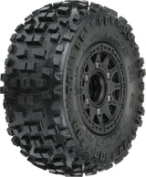 1/10 Badlands Front/Rear 2.2"/3.0" SC Mounted 12mm Black Raid (2)