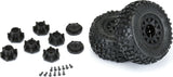 1/10 Badlands Front/Rear 2.2"/3.0" SC Mounted 12mm Black Raid (2)